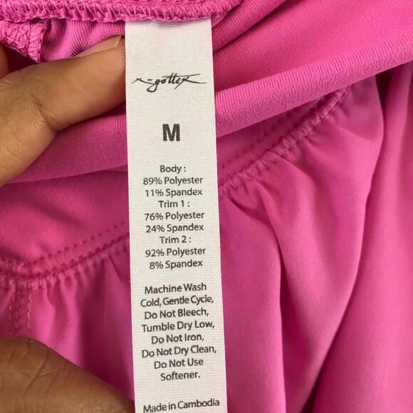 New X by Gottex pink mini skirt lined in pink size M - Picture 10 of 12